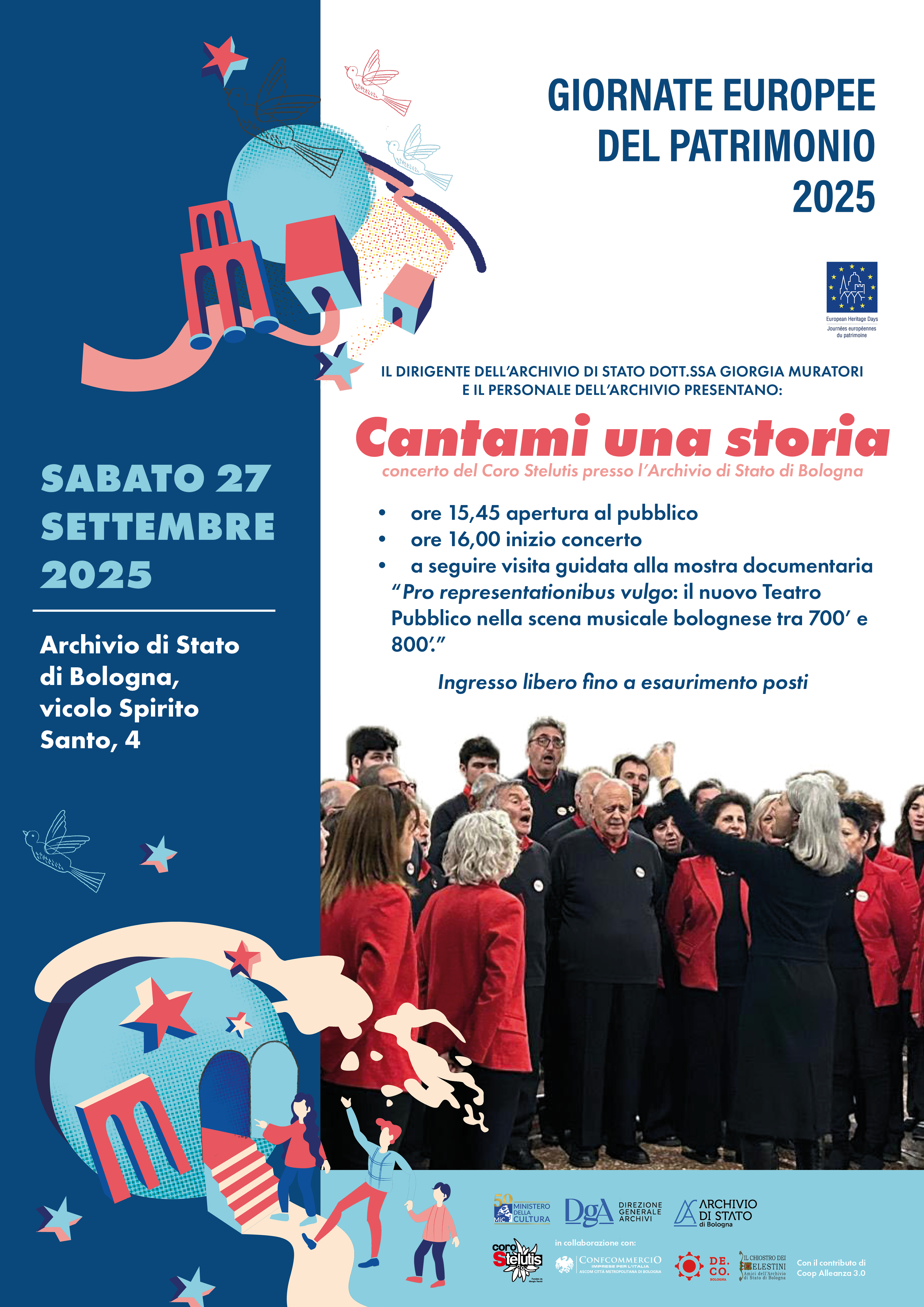 Cantami una storia - concerto del Coro Stelutis presso l'Archivio di Stato di Bologna